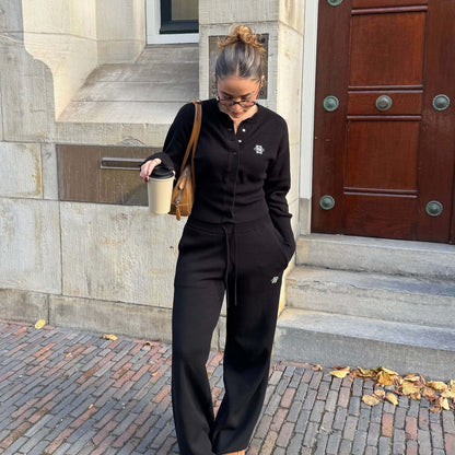 CHLOE KNITTED SET | BLACK/WHITE